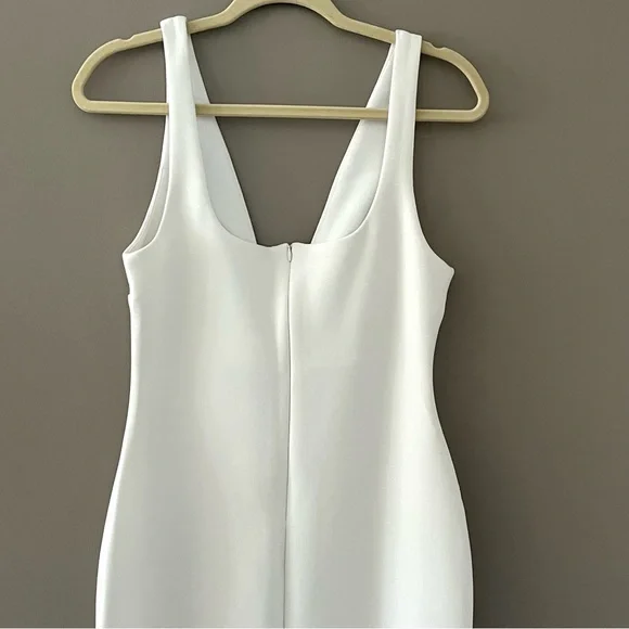 BEC & BRIDGE Ivory Iris V-Neck Stretchy Midi Dress Size 8 - Picture 9 of 15